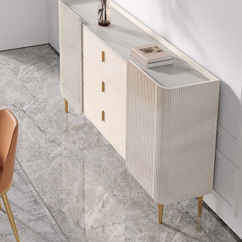 Tavolo a buffet in stile glam Credenza a buffet con armadi e cassetti