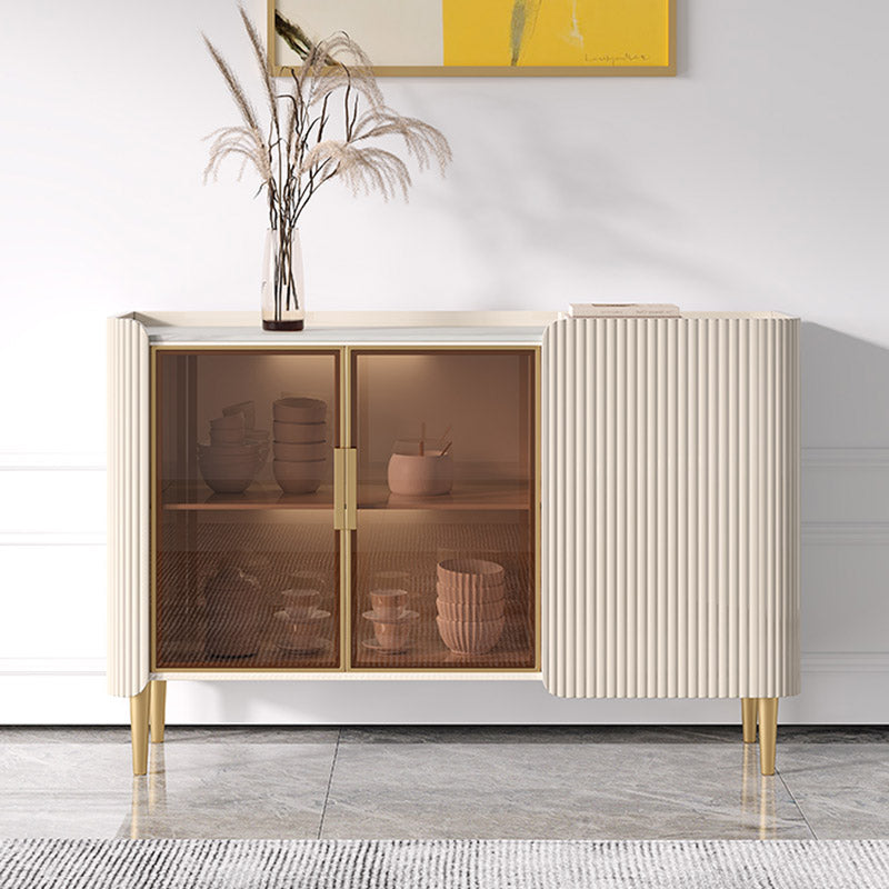 Tavolo a buffet in stile glam Credenza a buffet con armadi e cassetti