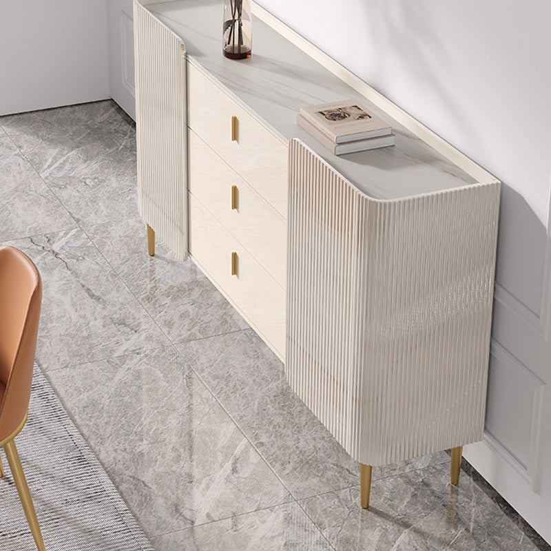 Tavolo a buffet in stile glam Credenza a buffet con armadi e cassetti