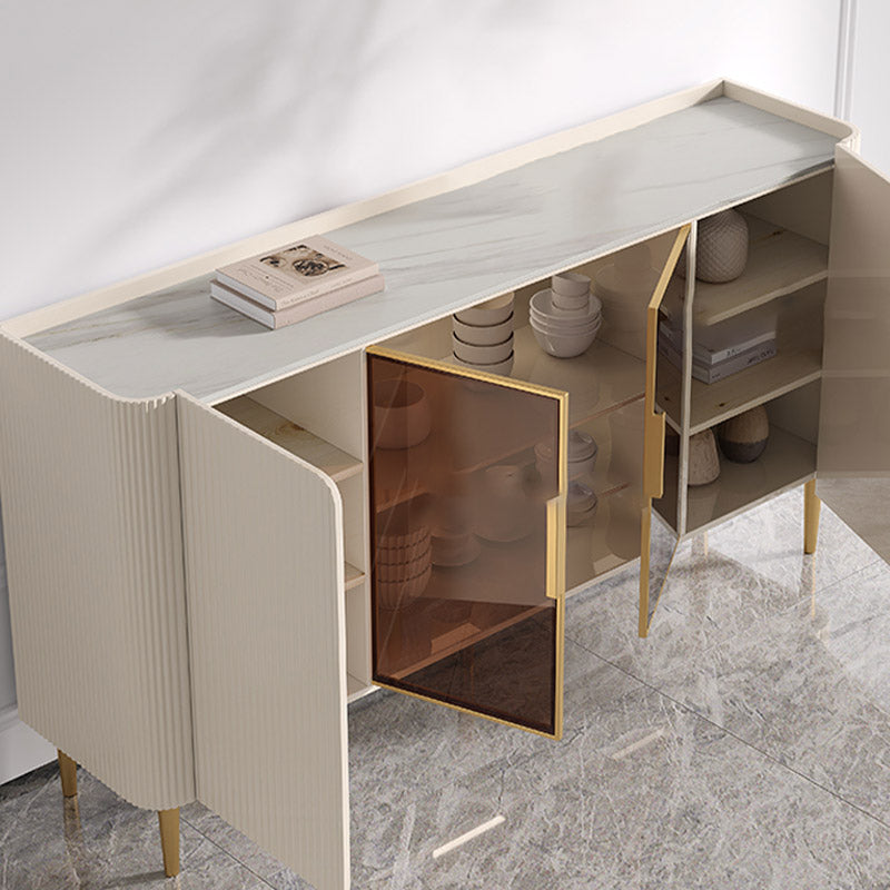 Tavolo a buffet in stile glam Credenza a buffet con armadi e cassetti