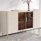 Tavolo a buffet in stile glam Credenza a buffet con armadi e cassetti