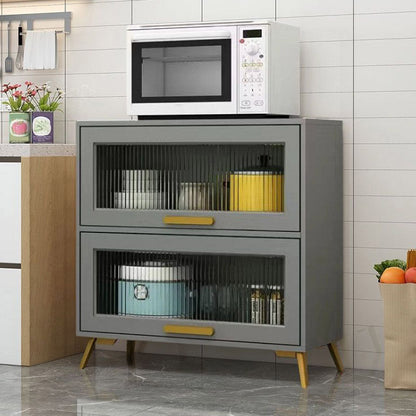 Sideboard in legno in legno ingegnerizzato in stile glam con porta di vetro