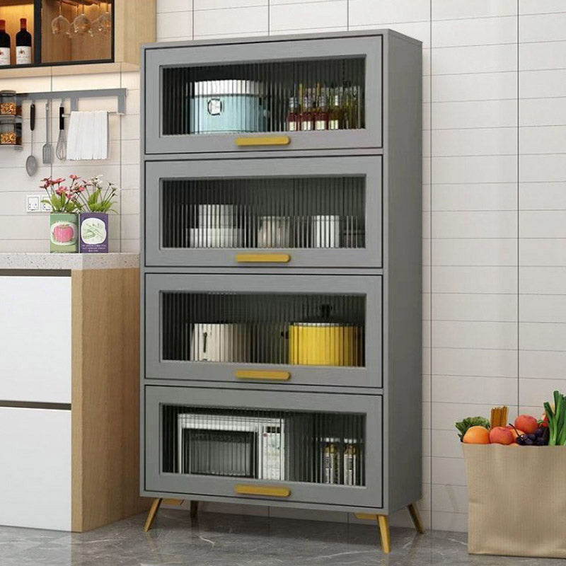 Sideboard in legno in legno ingegnerizzato in stile glam con porta di vetro