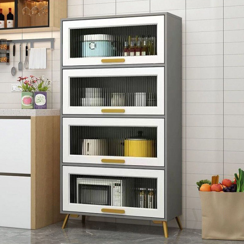 Sideboard in legno in legno ingegnerizzato in stile glam con porta di vetro