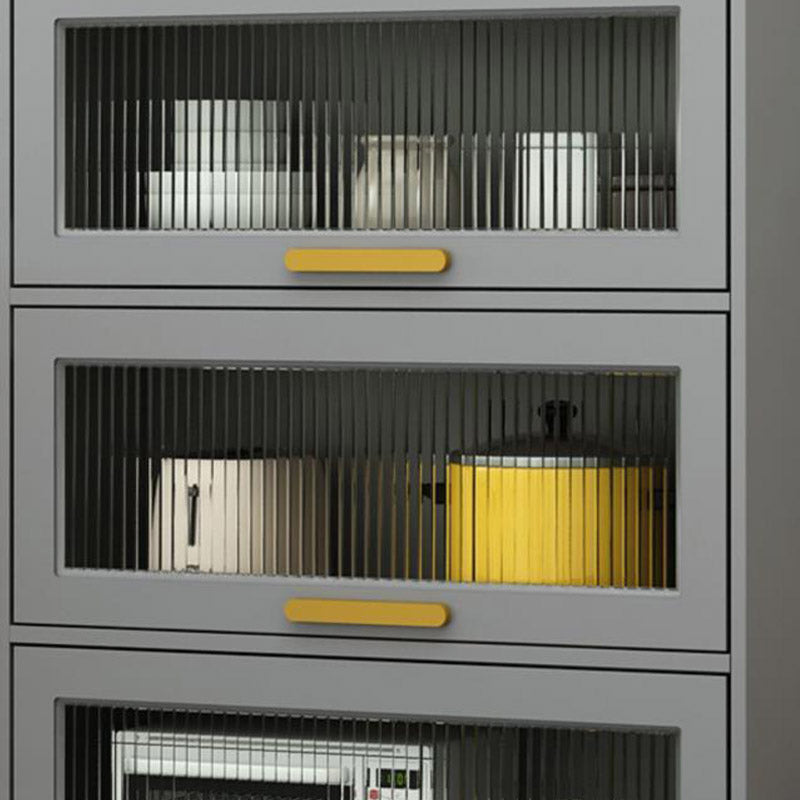 Sideboard in legno in legno ingegnerizzato in stile glam con porta di vetro