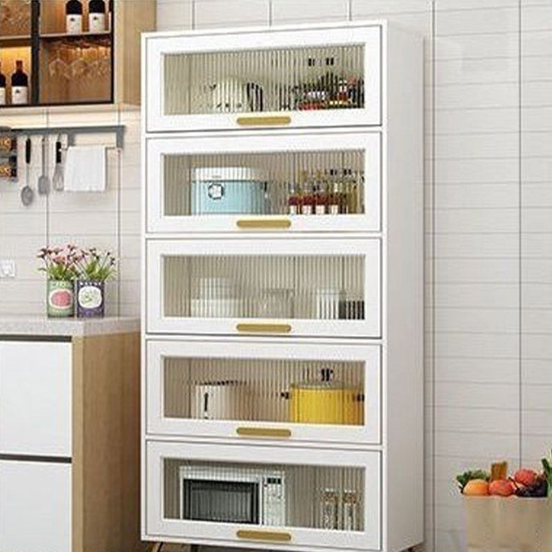 Sideboard in legno in legno ingegnerizzato in stile glam con porta di vetro