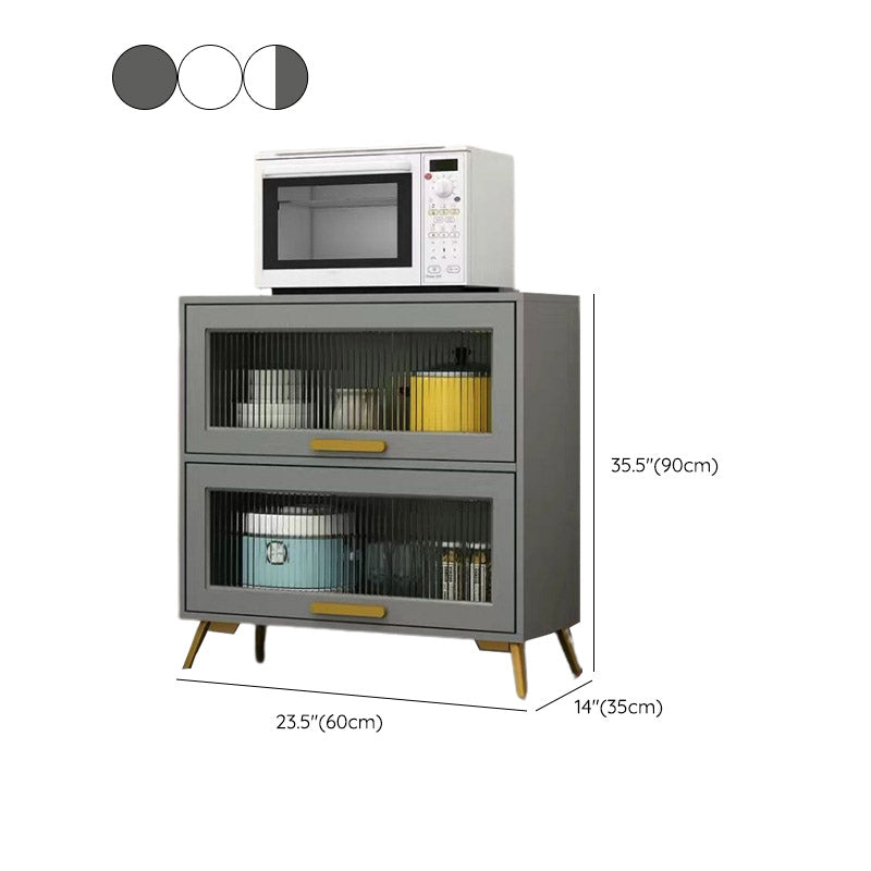 Sideboard in legno in legno ingegnerizzato in stile glam con porta di vetro