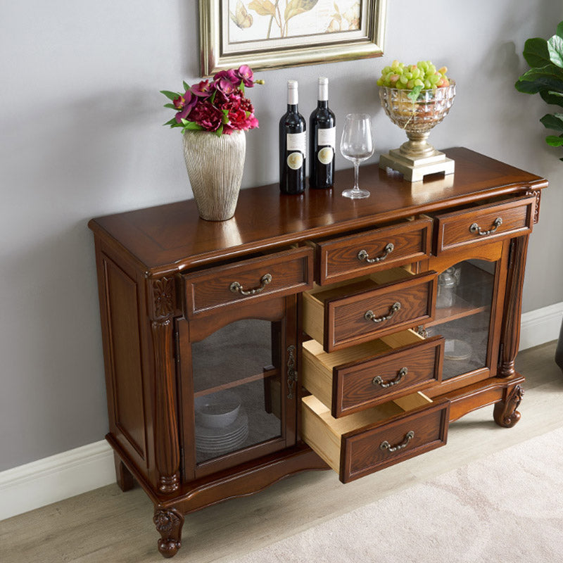 キッチン使用のためのモダンなスタイルのサイドボードソリッドウッド2ドアサイドボード