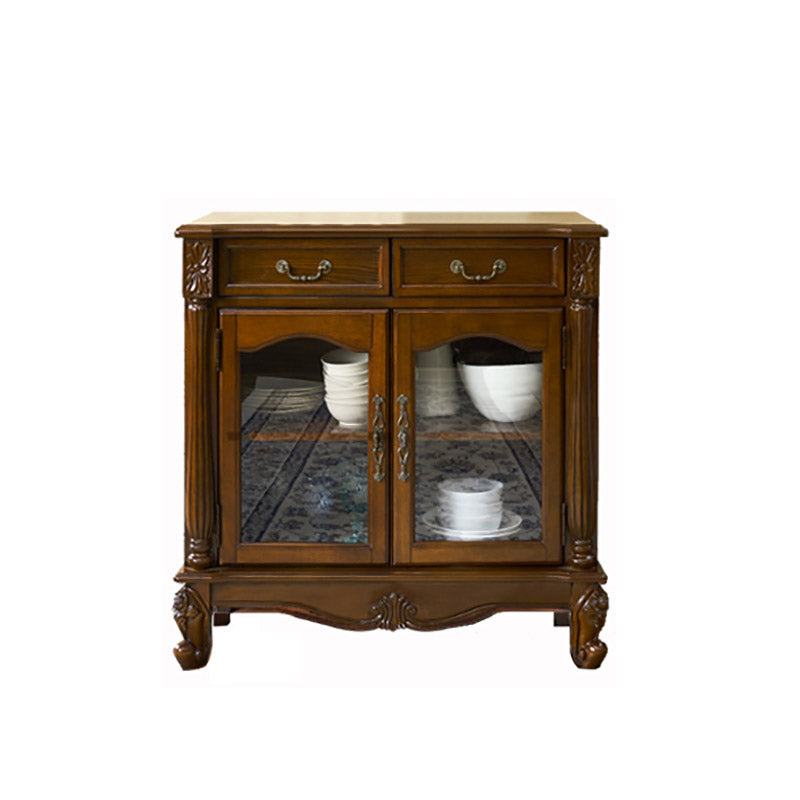 キッチン使用のためのモダンなスタイルのサイドボードソリッドウッド2ドアサイドボード
