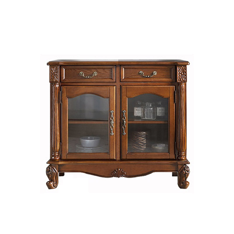 キッチン使用のためのモダンなスタイルのサイドボードソリッドウッド2ドアサイドボード