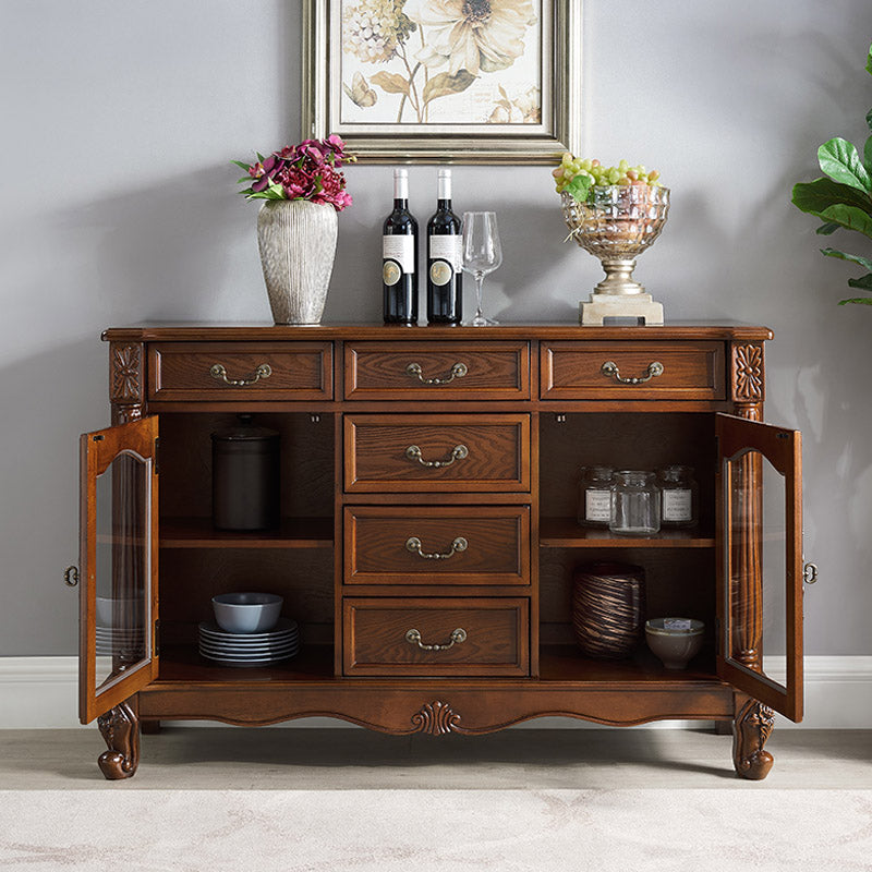 キッチン使用のためのモダンなスタイルのサイドボードソリッドウッド2ドアサイドボード