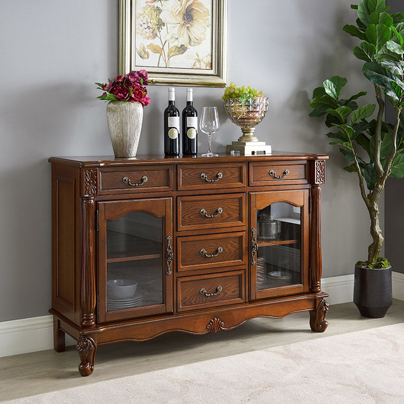 キッチン使用のためのモダンなスタイルのサイドボードソリッドウッド2ドアサイドボード