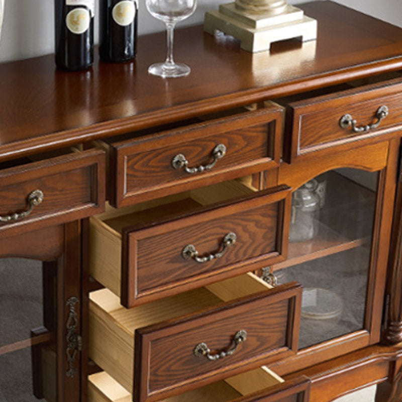 キッチン使用のためのモダンなスタイルのサイドボードソリッドウッド2ドアサイドボード