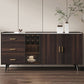 Tavolo a buffet in pietra credenza a buffet in stile glam con armadi e cassetti