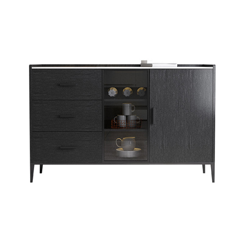 Tavolo a buffet in pietra credenza a buffet in stile glam con armadi e cassetti