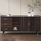 Tavolo a buffet in pietra credenza a buffet in stile glam con armadi e cassetti