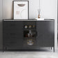 Tavolo a buffet in pietra credenza a buffet in stile glam con armadi e cassetti