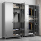 Stainless Steel Modern Storage Cabinet Chrome Metal Cabinet with Hinged Doors