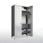 Stainless Steel Modern Storage Cabinet Chrome Metal Cabinet with Hinged Doors