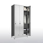 Stainless Steel Modern Storage Cabinet Chrome Metal Cabinet with Hinged Doors