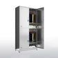 Stainless Steel Modern Storage Cabinet Chrome Metal Cabinet with Hinged Doors