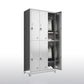 Stainless Steel Modern Storage Cabinet Chrome Metal Cabinet with Hinged Doors
