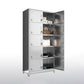Stainless Steel Modern Storage Cabinet Chrome Metal Cabinet with Hinged Doors
