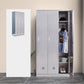 Silver Hinged Door Storage Cabinet Contemporary Stainless Steel Indoor Cabinet
