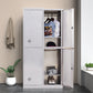 Silver Hinged Door Storage Cabinet Contemporary Stainless Steel Indoor Cabinet