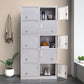 Silver Hinged Door Storage Cabinet Contemporary Stainless Steel Indoor Cabinet