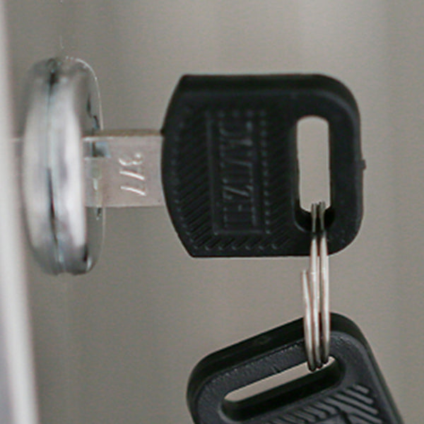 Silver Hinged Door Storage Cabinet Contemporary Stainless Steel Indoor Cabinet