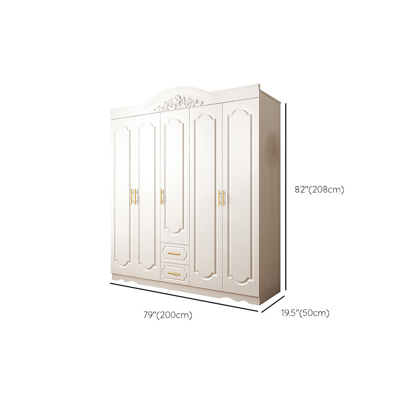 Hinged Engineered Wood Wardrobe Cabinet French Country Wardrobe Closet