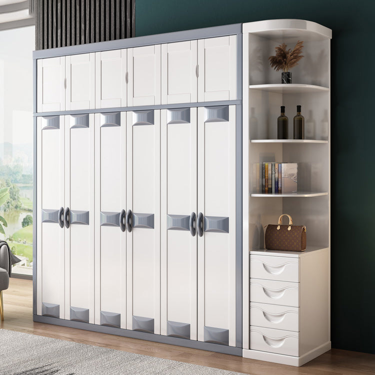 Rubberwood Wardrobe Closet Contemporary Hinged Wardrobe Cabinet