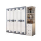 Rubberwood Wardrobe Closet Contemporary Hinged Wardrobe Cabinet