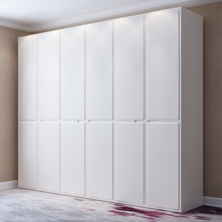 Engineered Wood Wardrobe Cabinet with Garment Rod Modern Wardrobe Closet