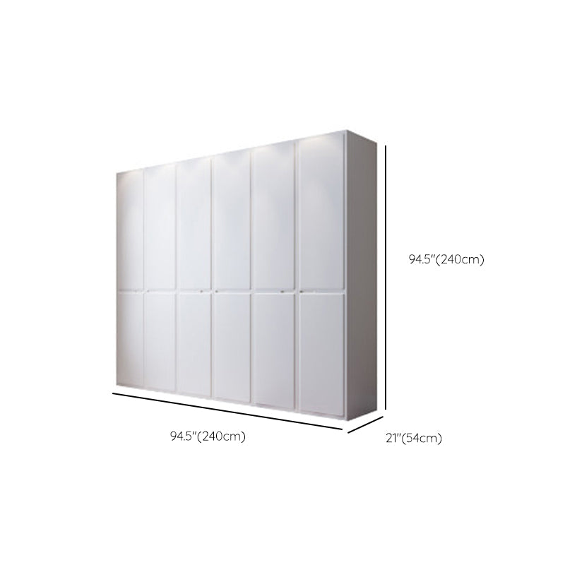 Engineered Wood Wardrobe Cabinet with Garment Rod Modern Wardrobe Closet