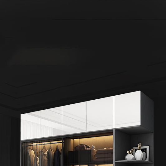 Armario de vidrio y madera Armario contemporáneo Gabinete de vestuario