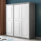 Rubberwood Wardrobe Cabinet with Shelves Modern Wardrobe Closet