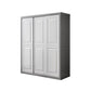 Rubberwood Wardrobe Cabinet with Shelves Modern Wardrobe Closet