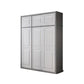 Rubberwood Wardrobe Cabinet with Shelves Modern Wardrobe Closet