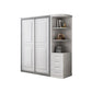 Rubberwood Wardrobe Cabinet with Shelves Modern Wardrobe Closet