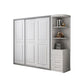 Rubberwood Wardrobe Cabinet with Shelves Modern Wardrobe Closet