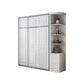 Rubberwood Wardrobe Cabinet with Shelves Modern Wardrobe Closet