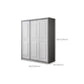 Rubberwood Wardrobe Cabinet with Shelves Modern Wardrobe Closet