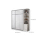 Rubberwood Wardrobe Cabinet with Shelves Modern Wardrobe Closet