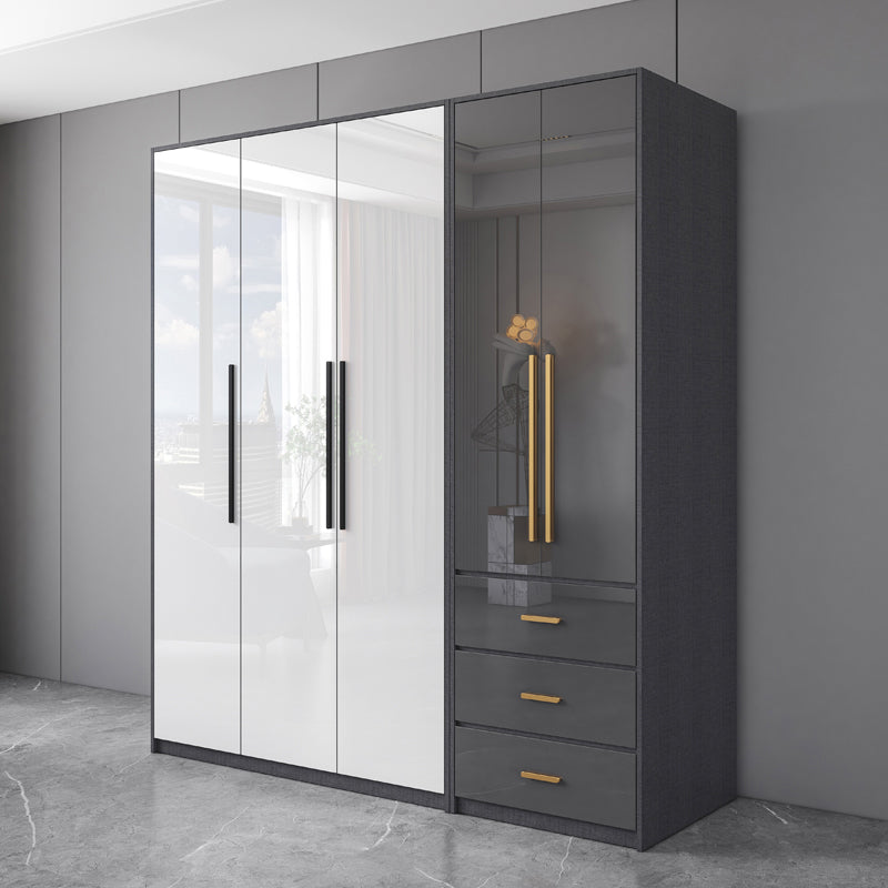 Hinged Wardrobe Armoire Modern Wooden Wardrobe Closet for Home