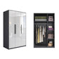 Hinged Wardrobe Armoire Modern Wooden Wardrobe Closet for Home