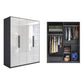 Hinged Wardrobe Armoire Modern Wooden Wardrobe Closet for Home