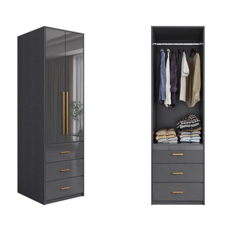Hinged Wardrobe Armoire Modern Wooden Wardrobe Closet for Home
