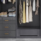Hinged Wardrobe Armoire Modern Wooden Wardrobe Closet for Home